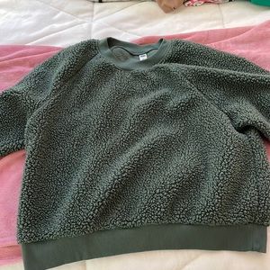Old Navy green sherpa
